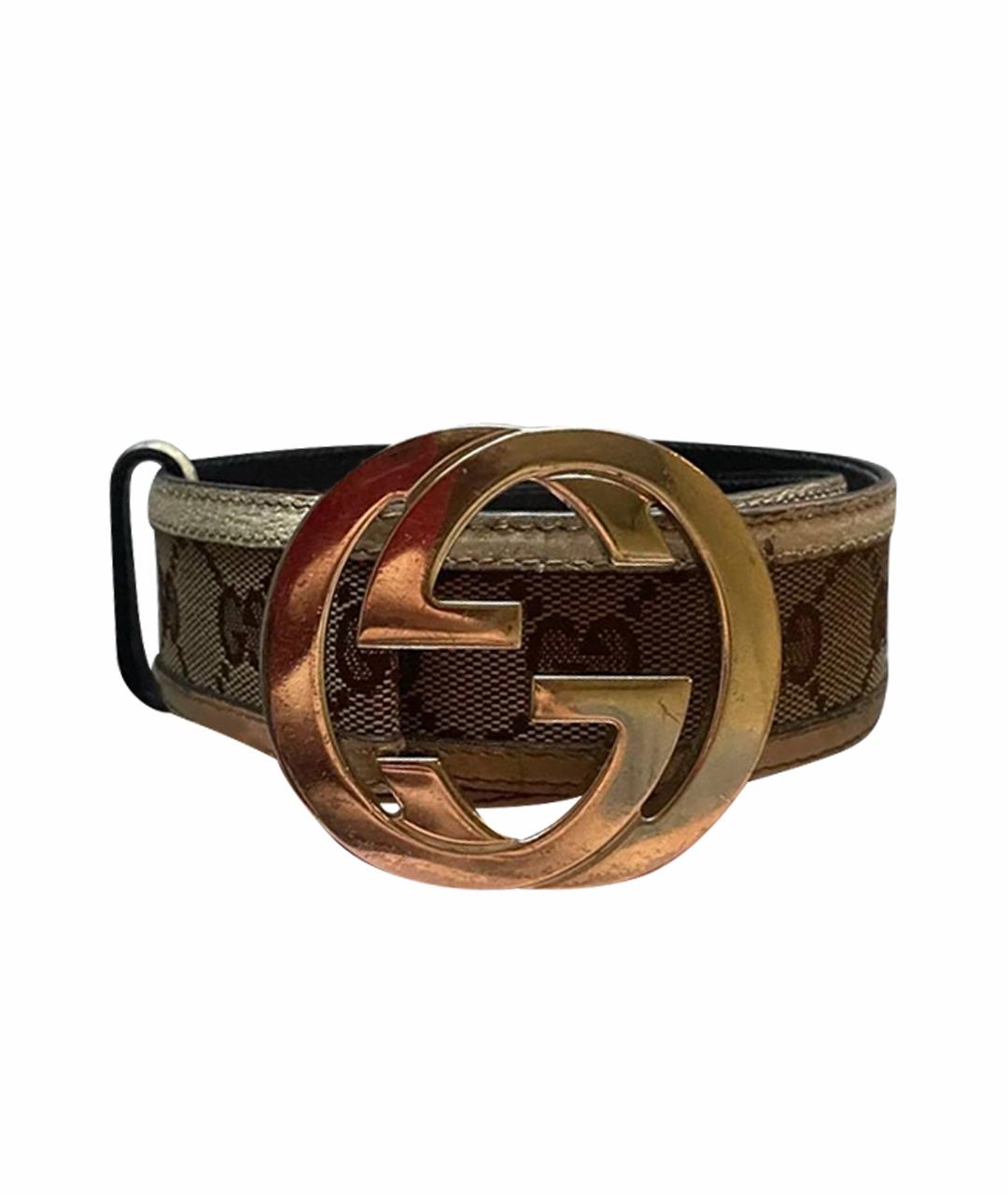 GUCCI Бежевый кожаный ремень, фото 1