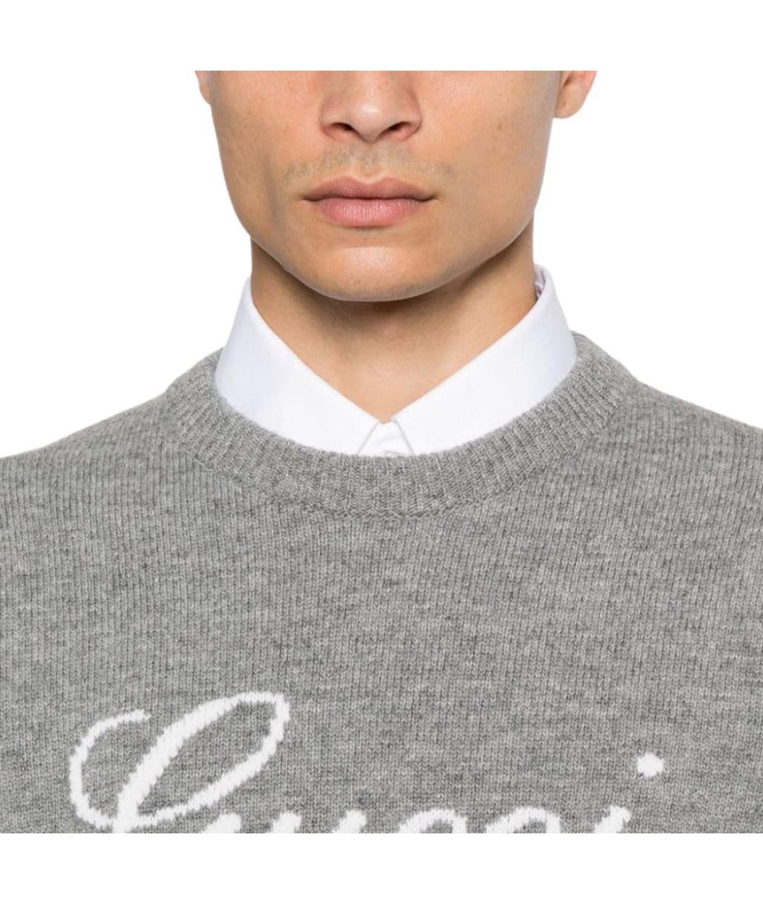 GUCCI Серый джемпер / свитер, фото 5