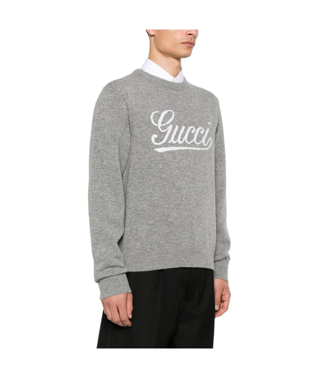 GUCCI Серый джемпер / свитер, фото 4