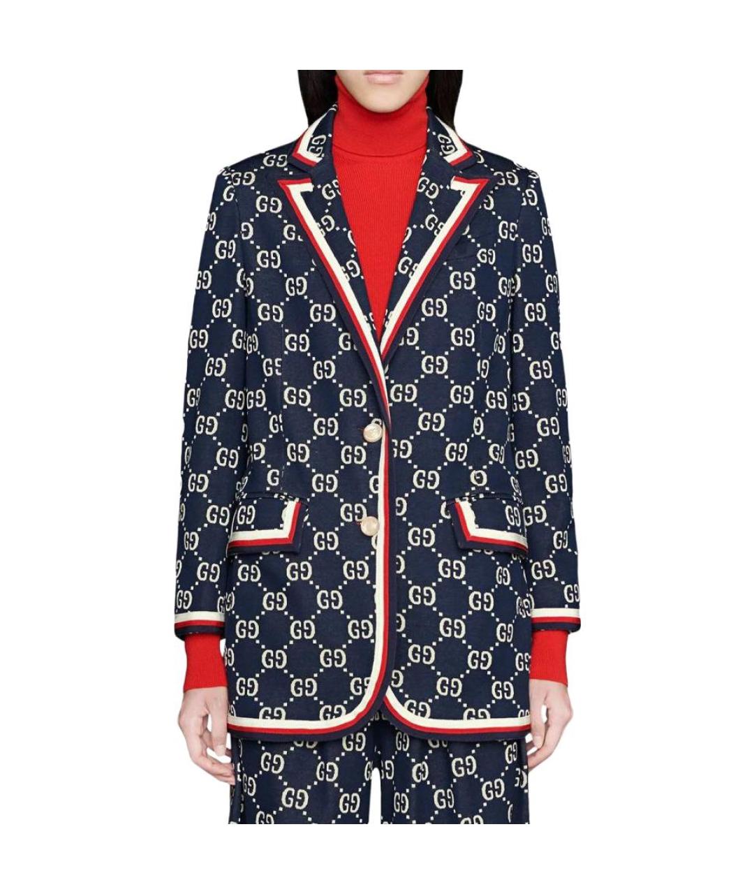 GUCCI Темно-синий жакет/пиджак, фото 2