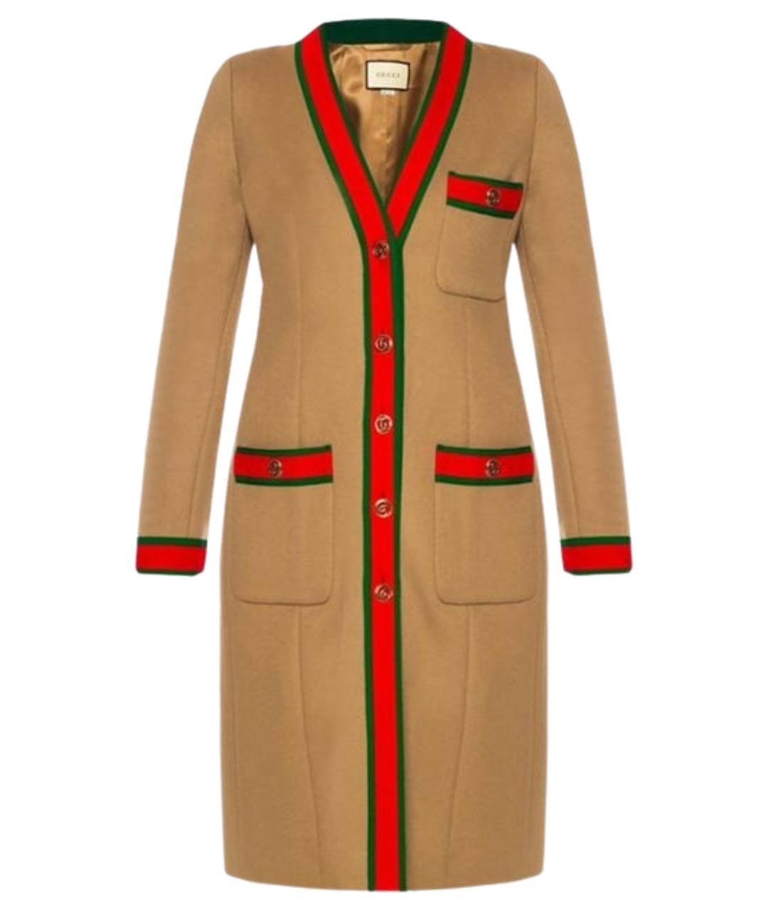 GUCCI Коричневое пальто, фото 1