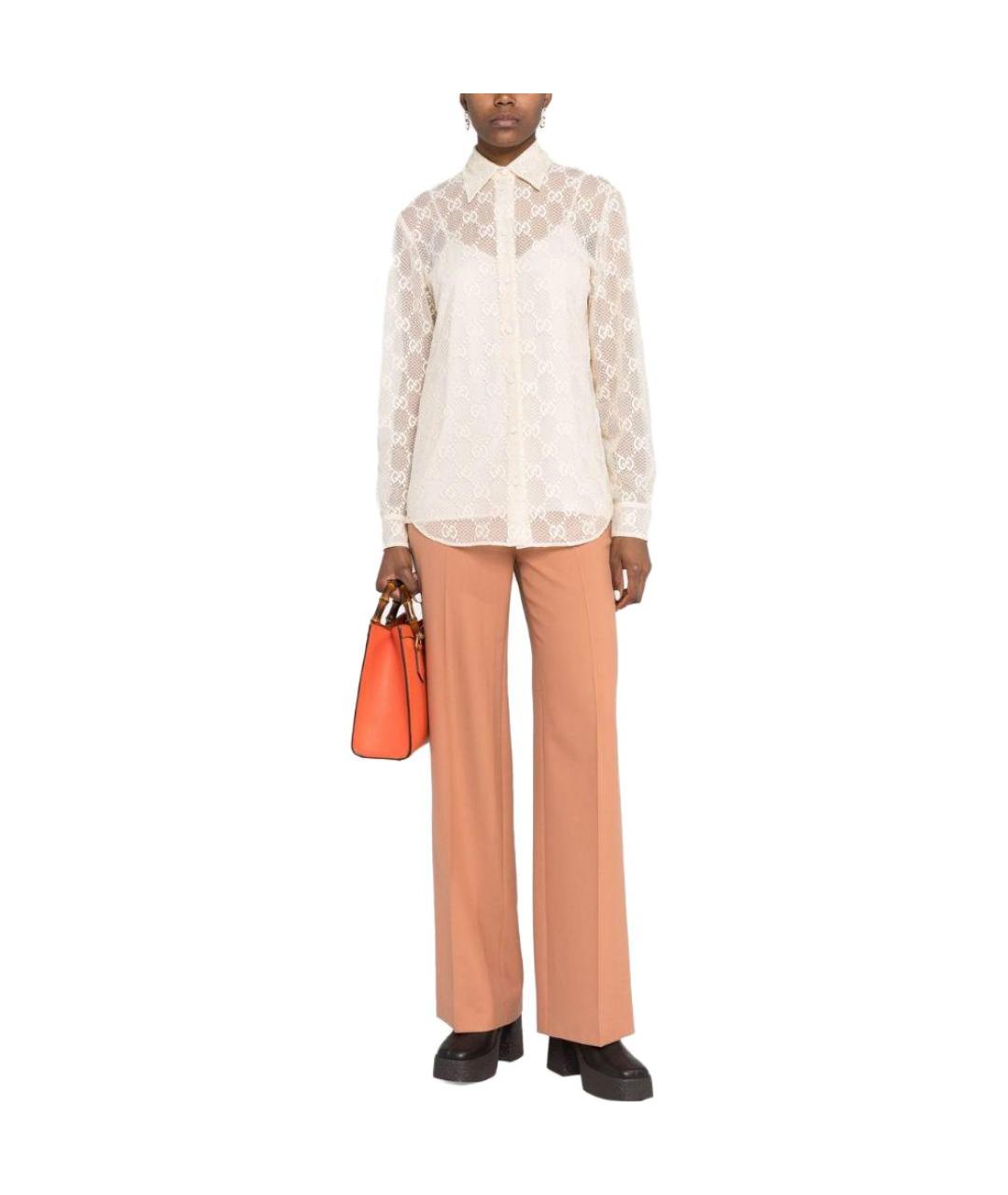 GUCCI Бежевая рубашка, фото 4