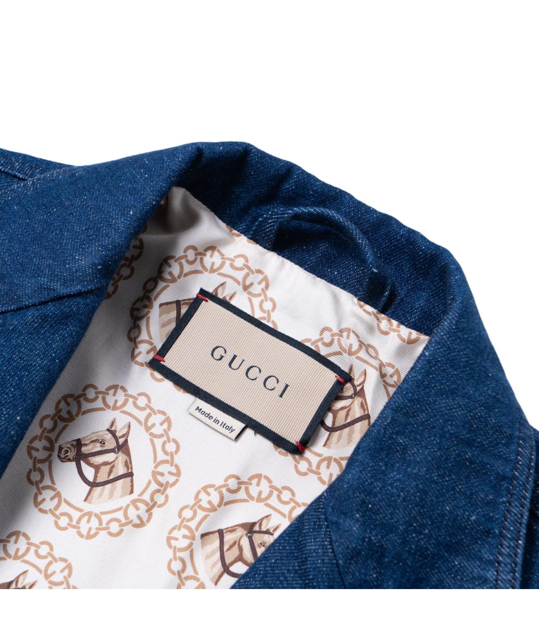 GUCCI Темно-синий пиджак, фото 4