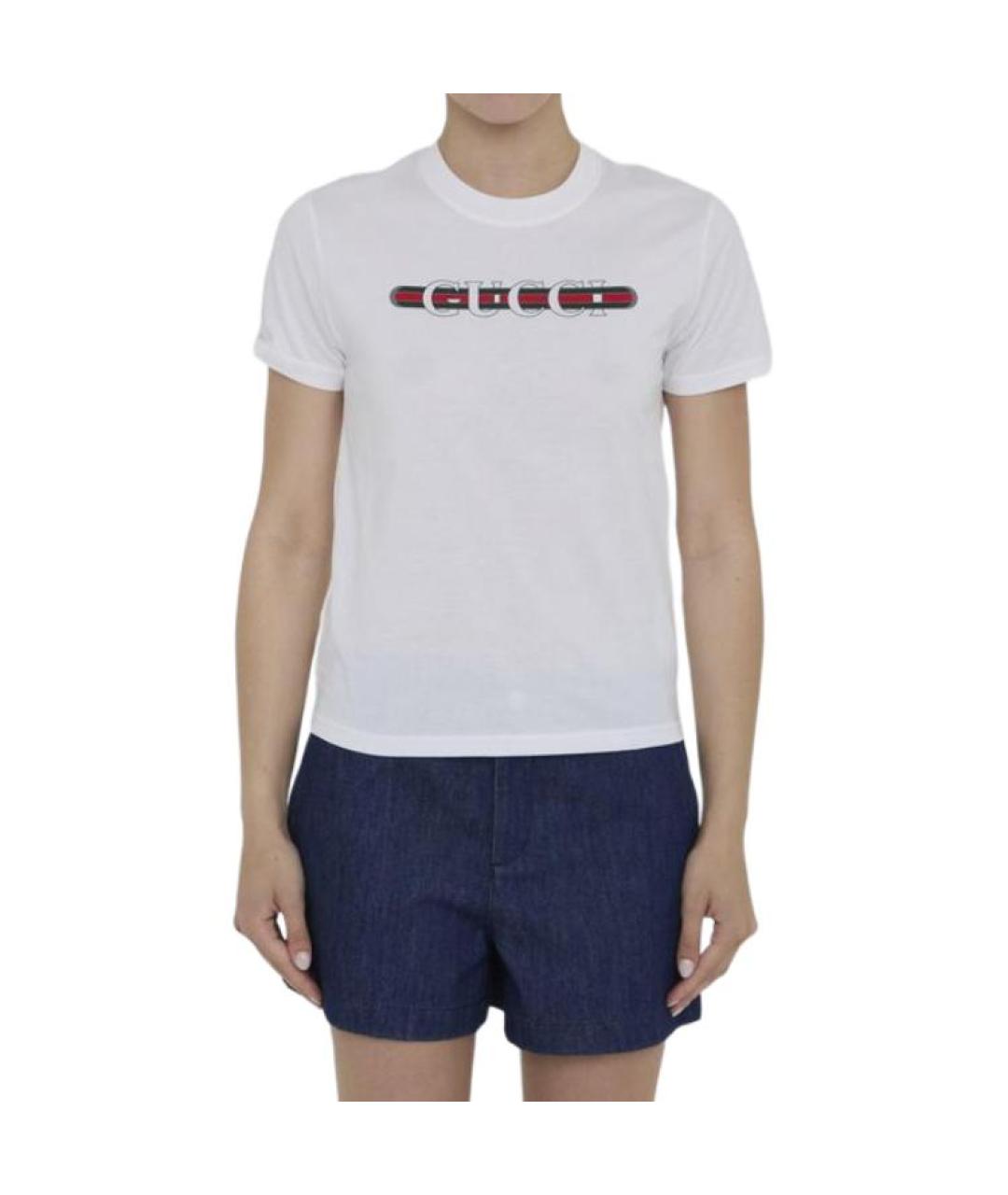 GUCCI Белая футболка, фото 2