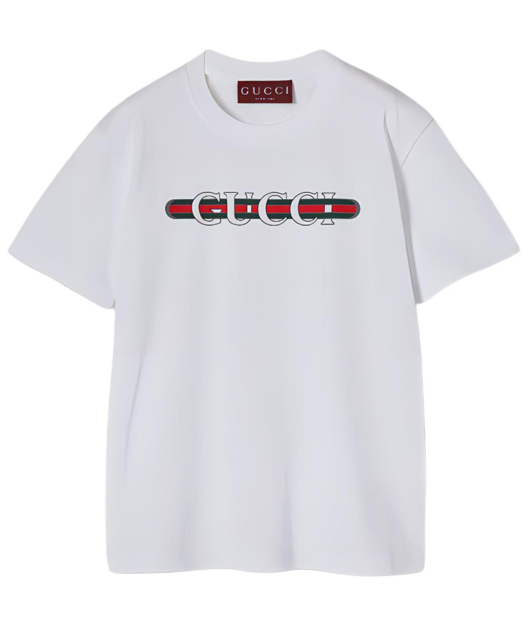 GUCCI Белая футболка, фото 1