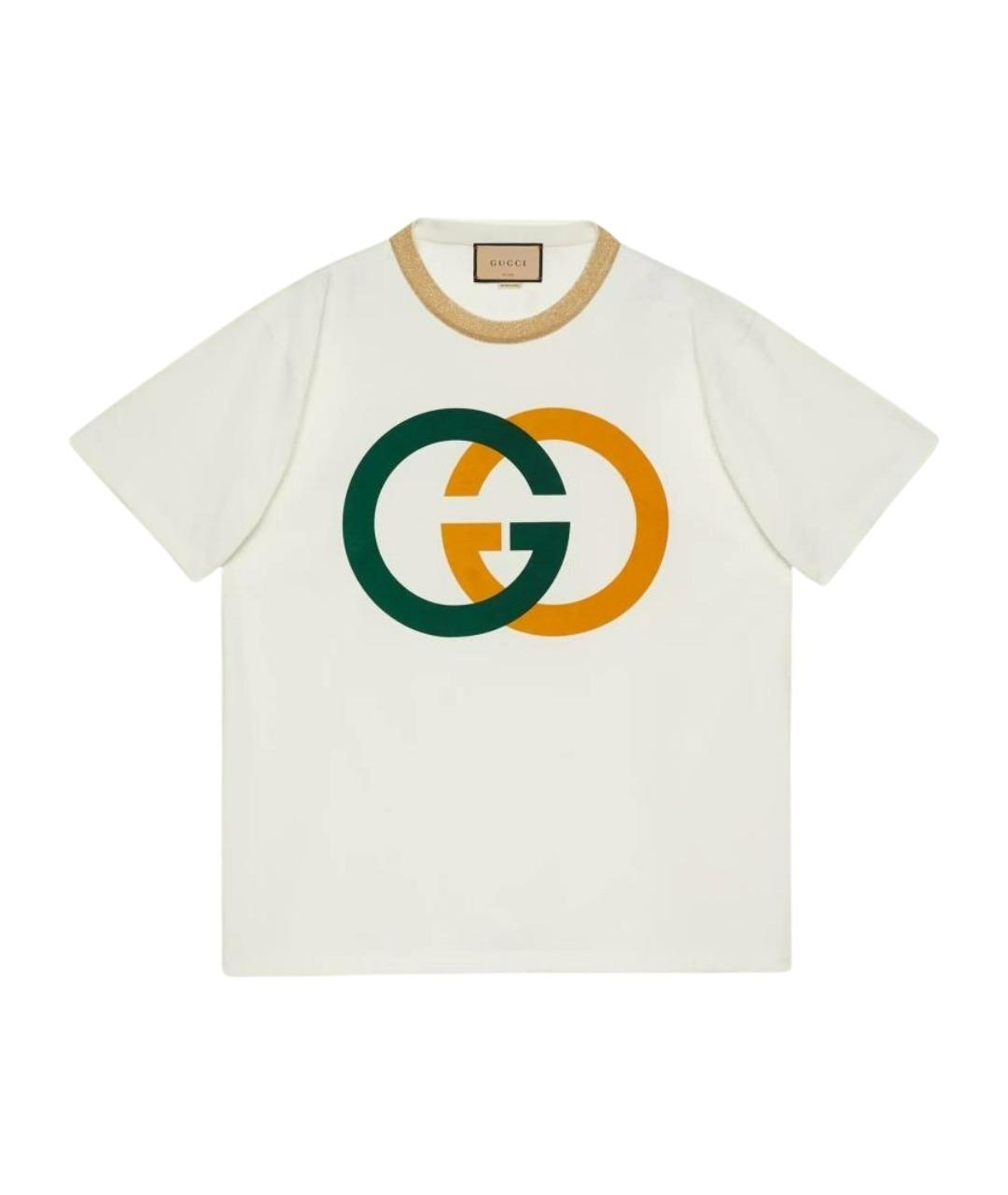 GUCCI Белая хлопковая футболка, фото 1