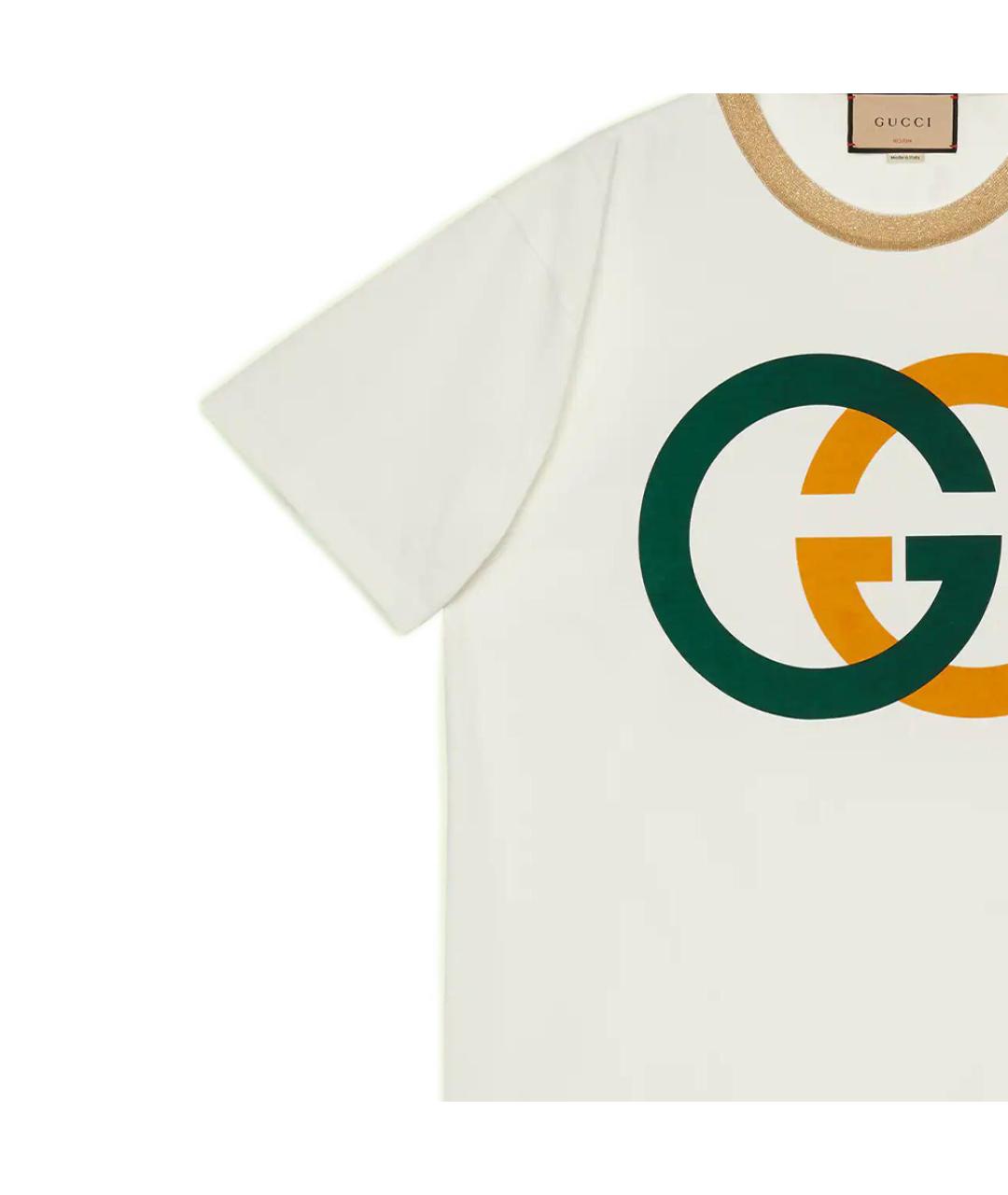 GUCCI Белая хлопковая футболка, фото 2
