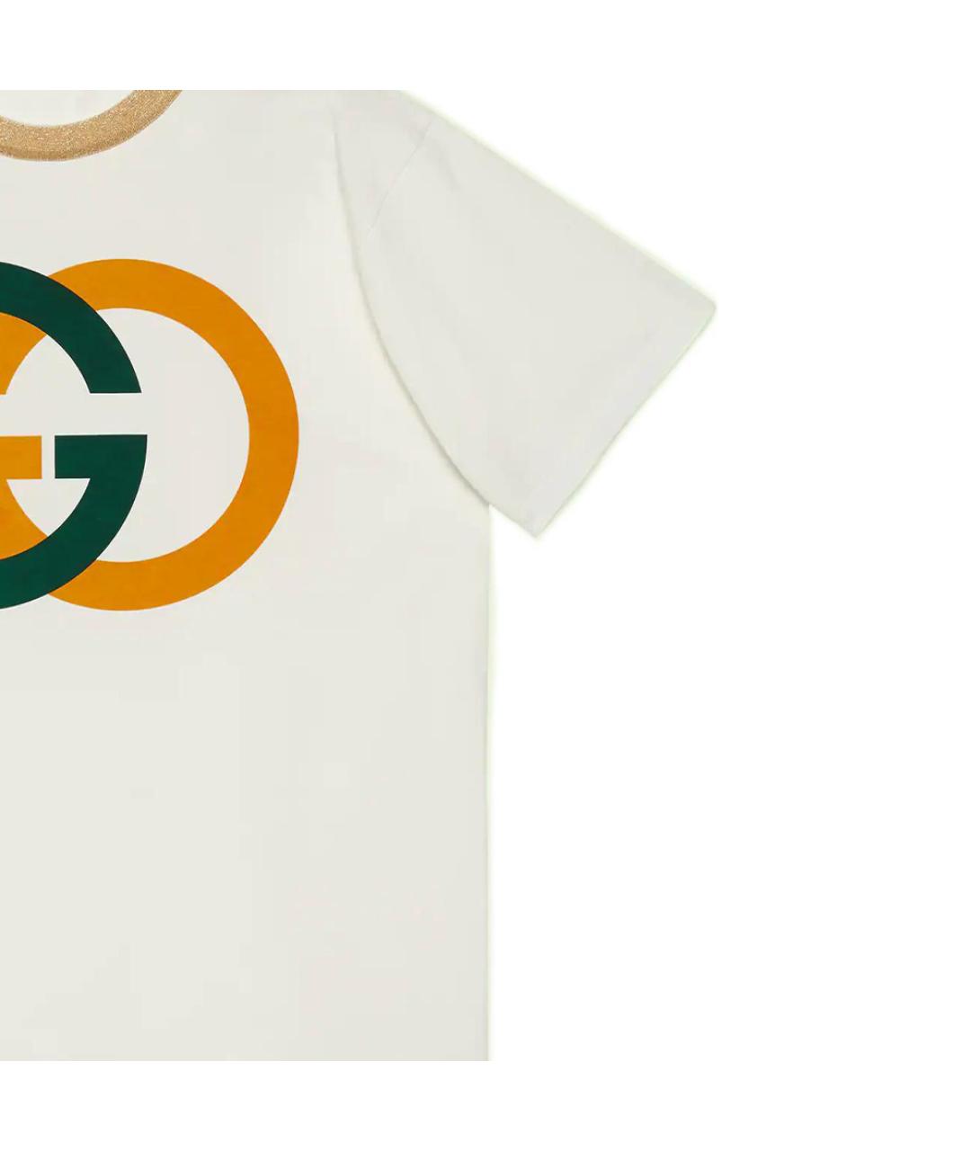 GUCCI Белая хлопковая футболка, фото 3