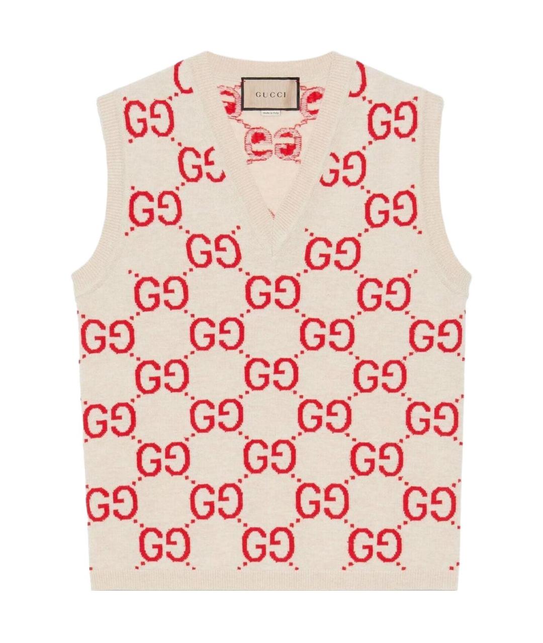 GUCCI Белая жилетка, фото 1