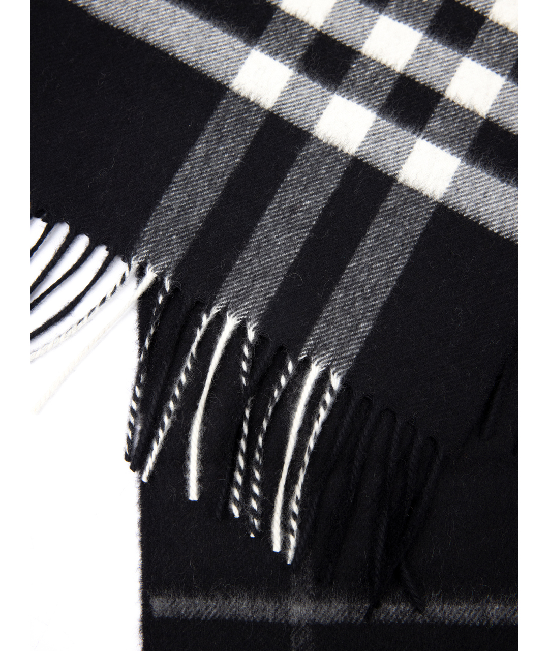 BURBERRY Черный кашемировый шарф, фото 2