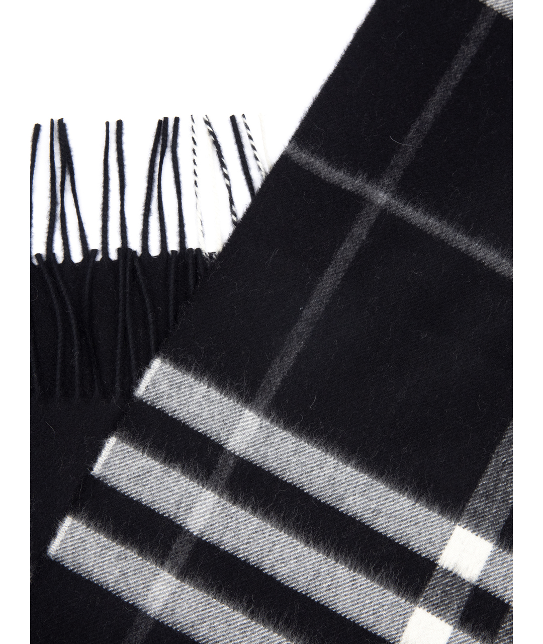 BURBERRY Черный кашемировый шарф, фото 4