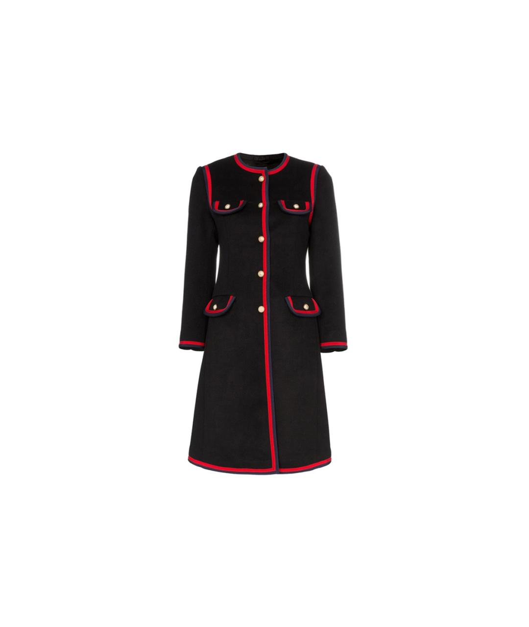 GUCCI Черное шерстяное пальто, фото 4