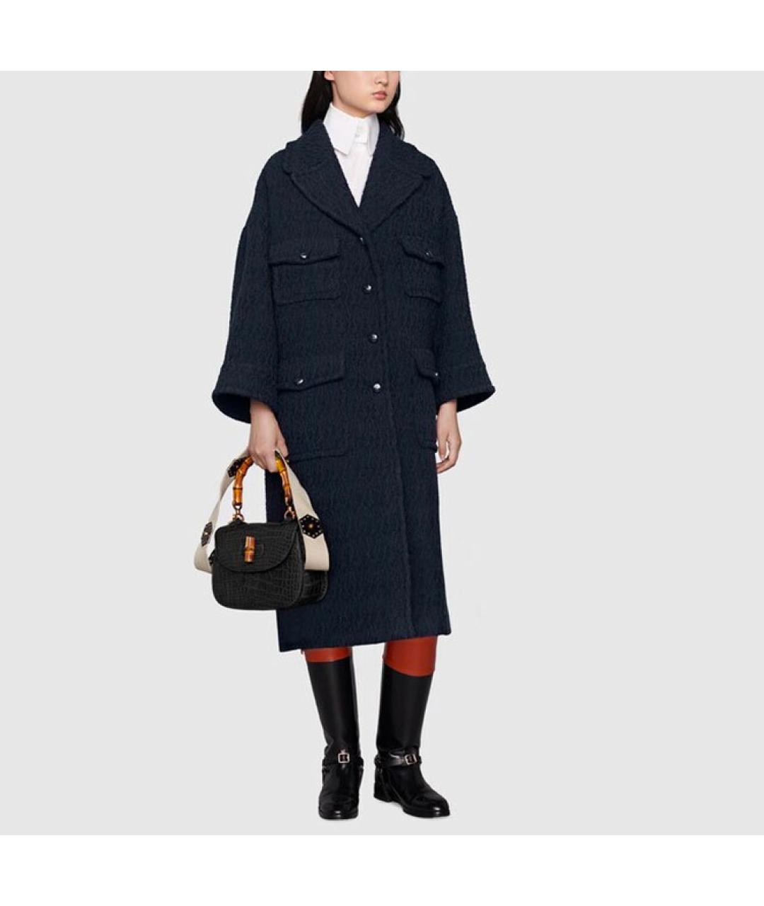 GUCCI Темно-синее пальто, фото 4
