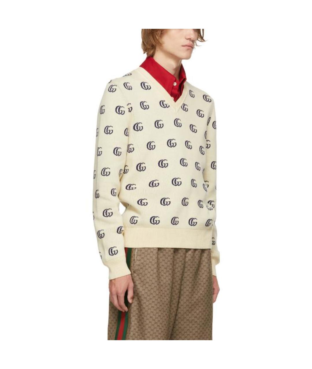 GUCCI Бежевый джемпер / свитер, фото 4