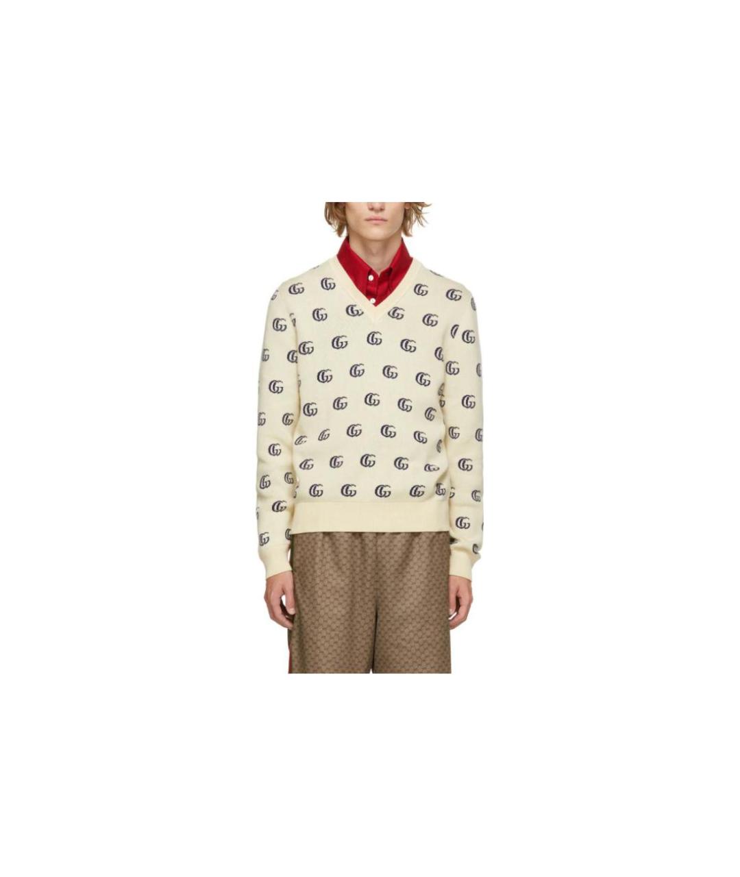 GUCCI Бежевый джемпер / свитер, фото 6