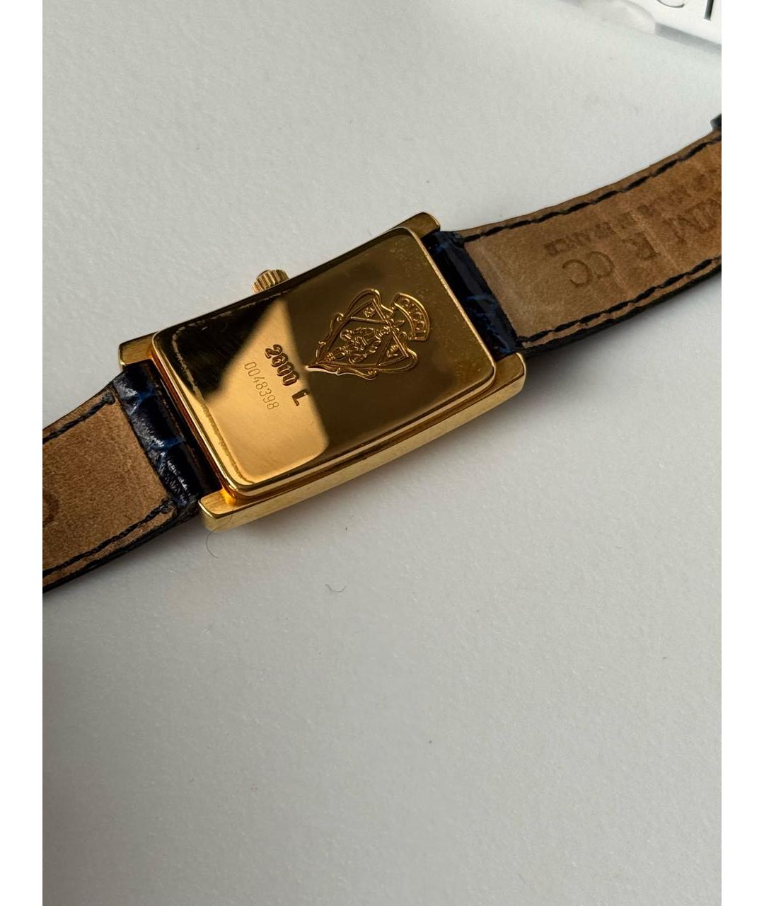 GUCCI Синие позолоченные часы, фото 3