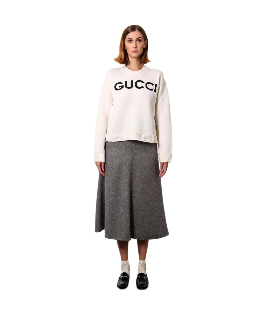 GUCCI Белый джемпер / свитер, фото 5