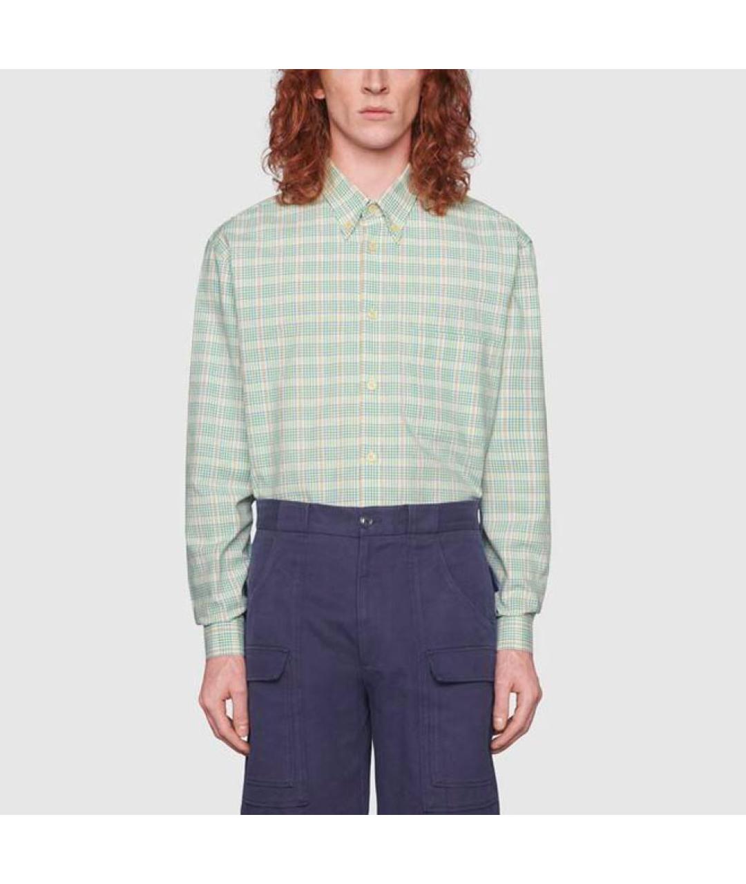 GUCCI Зеленая классическая рубашка, фото 3