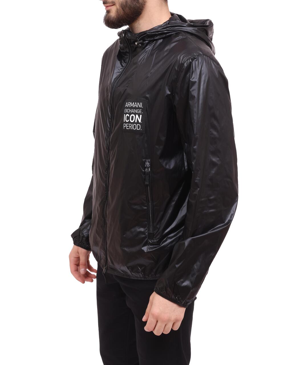 ARMANI EXCHANGE Черная полиамидовая спортивная куртка, фото 5