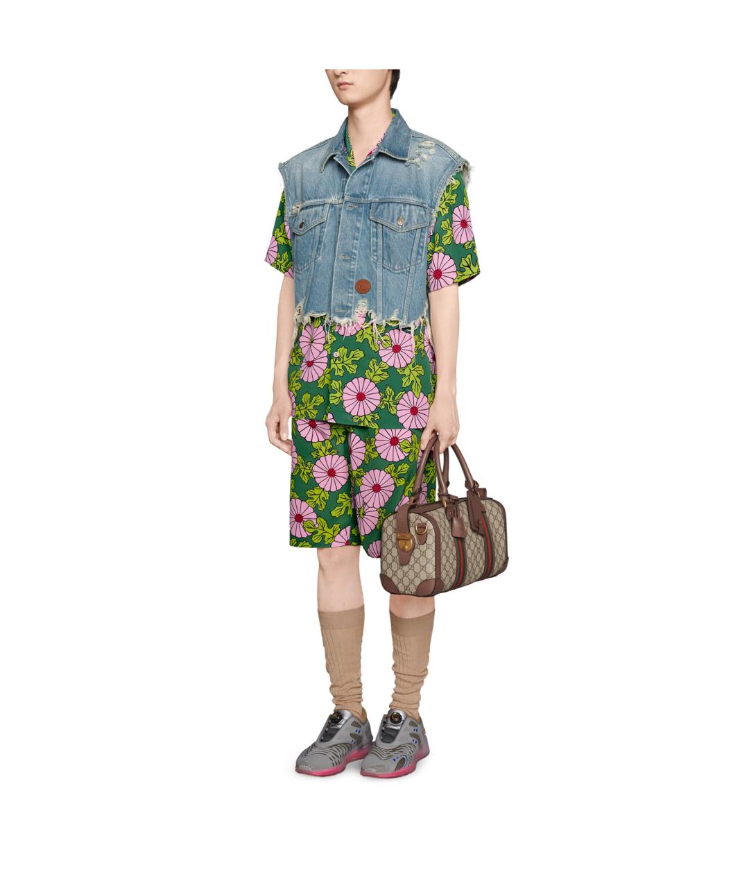 GUCCI Голубой деним жилет, фото 5