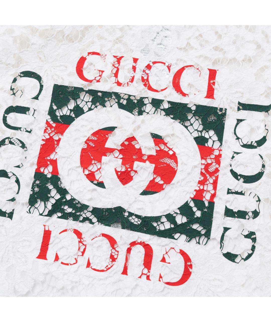GUCCI Белая футболка, фото 3