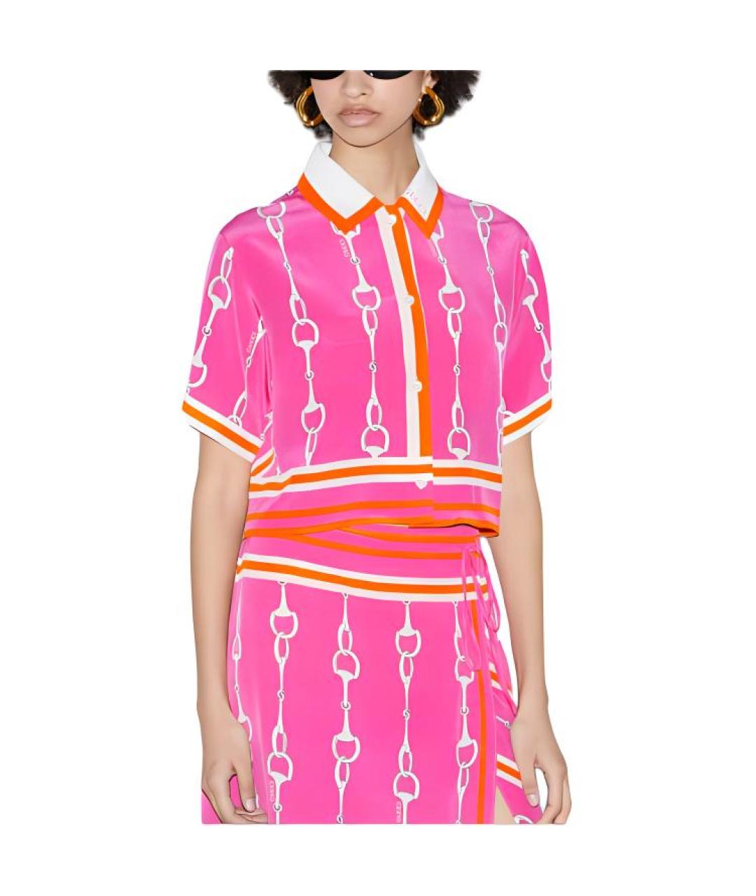 GUCCI Розовая рубашка, фото 3