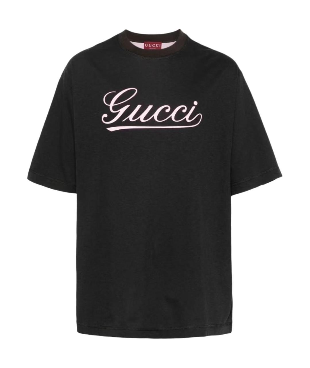 GUCCI Черная футболка, фото 1