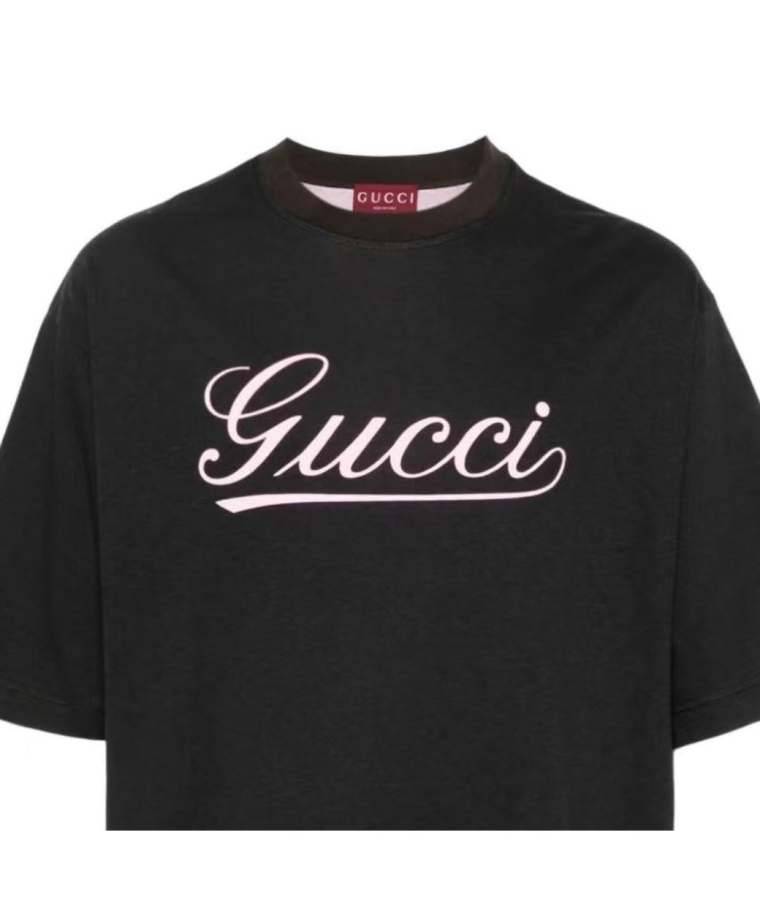 GUCCI Черная футболка, фото 5