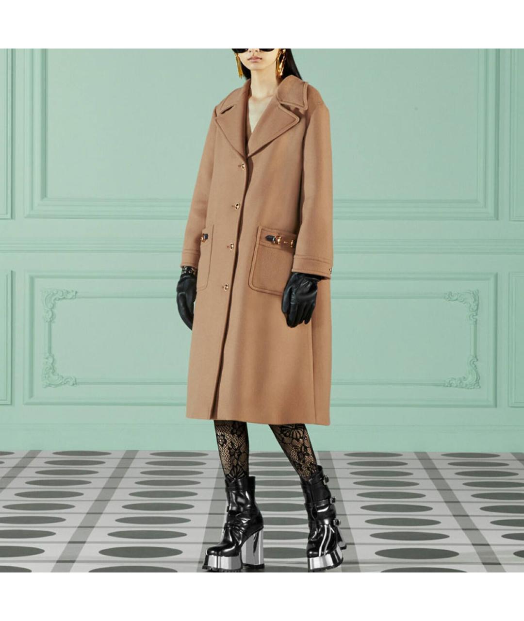 GUCCI Бежевое шерстяное пальто, фото 4