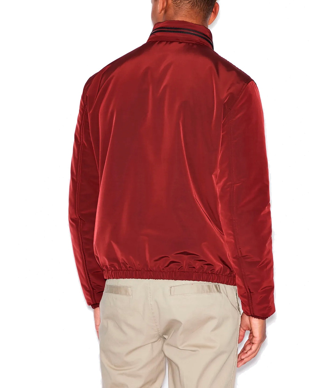 ARMANI EXCHANGE Бордовая полиэстеровая спортивная куртка, фото 5