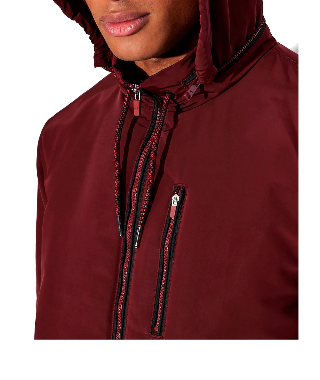 ARMANI EXCHANGE Бордовая полиэстеровая спортивная куртка, фото 4