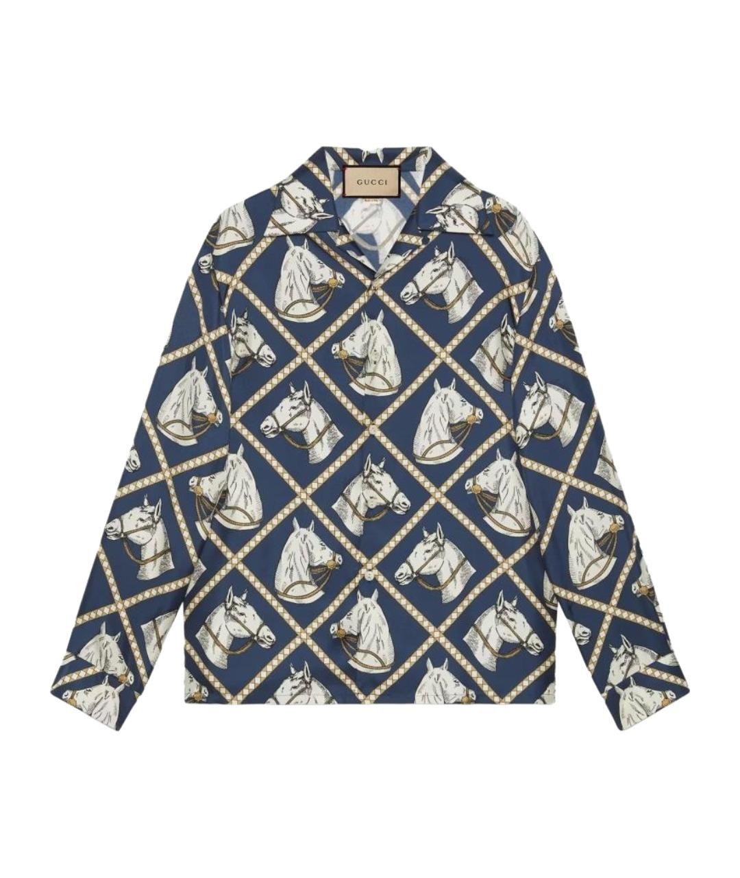 GUCCI Синяя кэжуал рубашка, фото 1