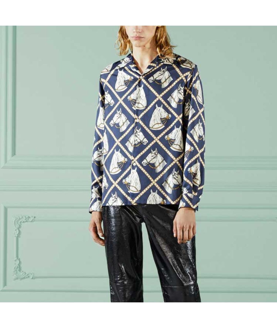 GUCCI Синяя кэжуал рубашка, фото 4