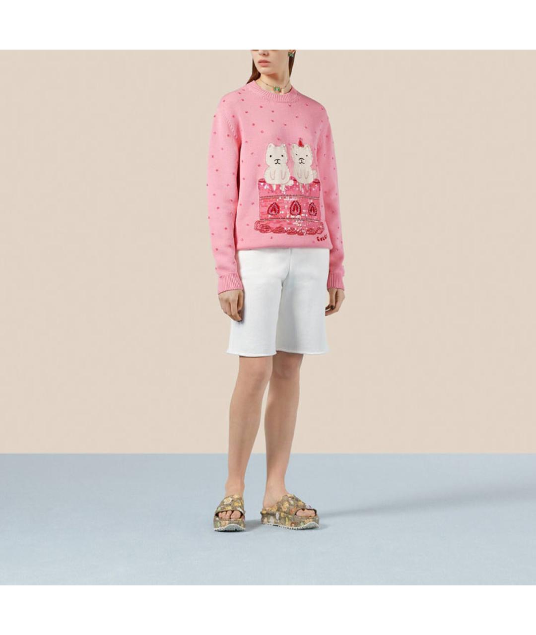 GUCCI Розовый джемпер / свитер, фото 2