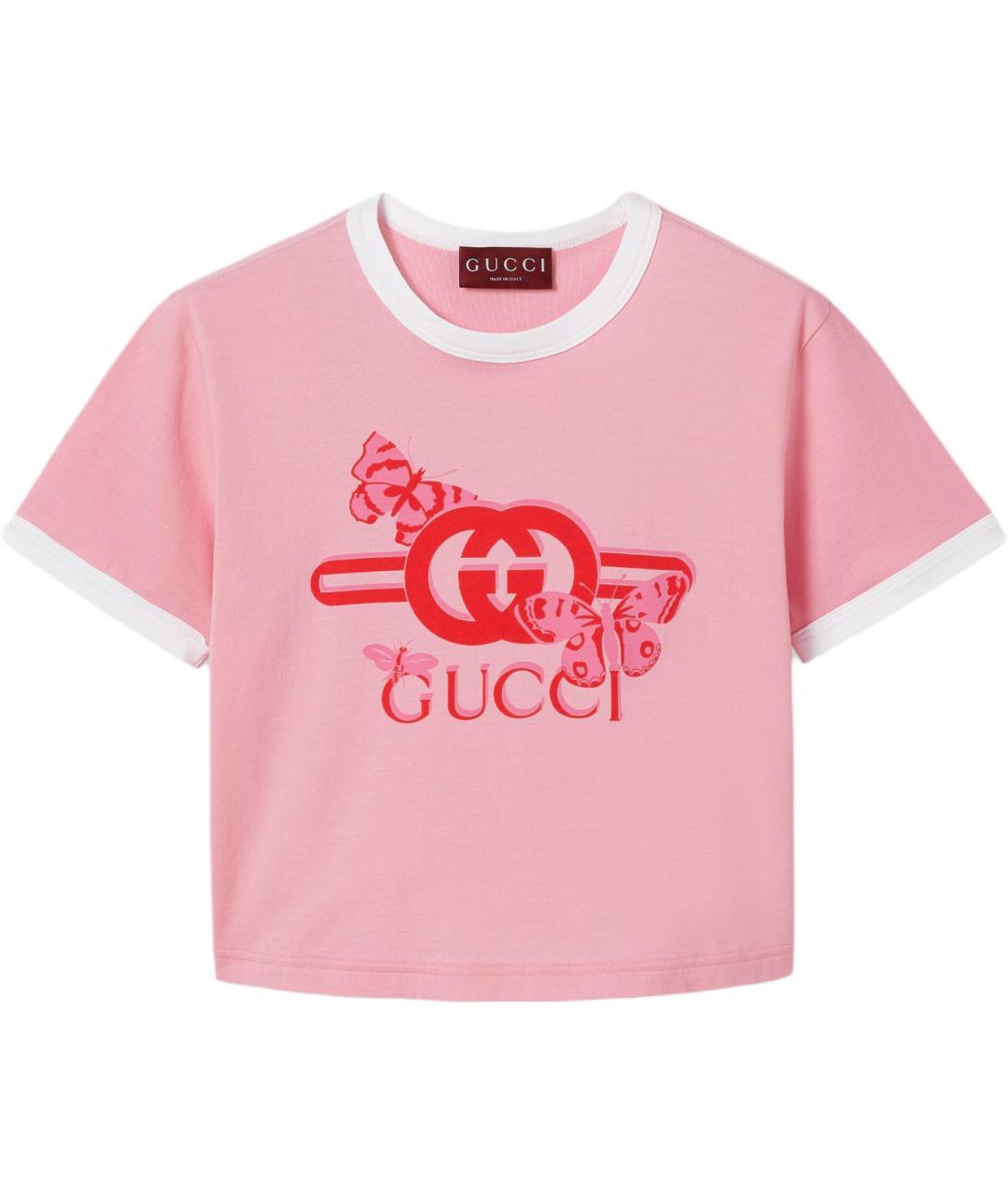 GUCCI Розовая футболка, фото 1