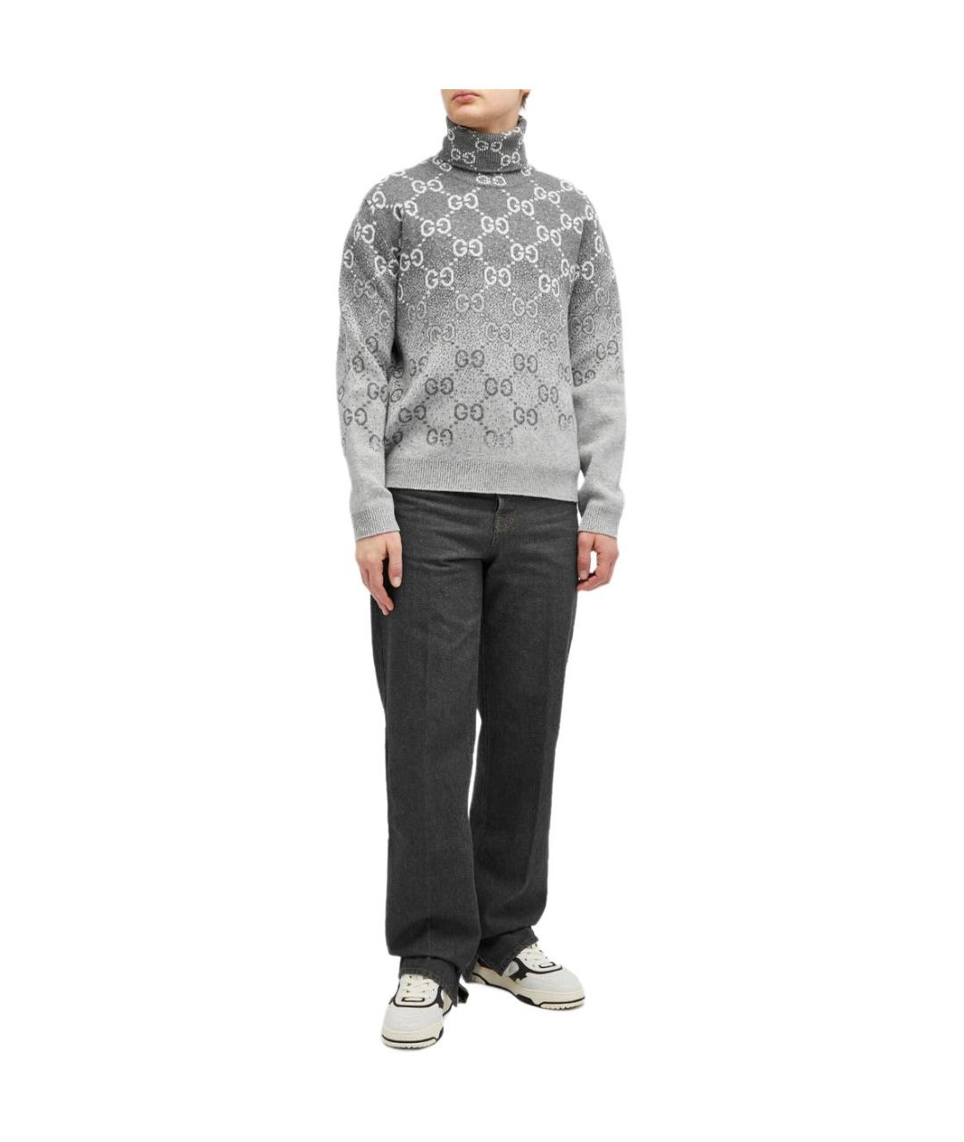 GUCCI Серый джемпер / свитер, фото 4
