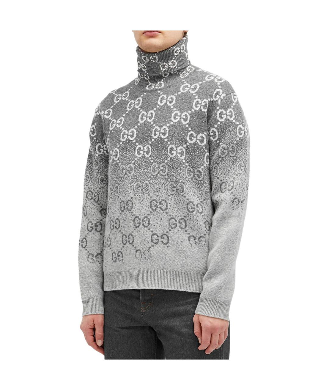 GUCCI Серый джемпер / свитер, фото 6