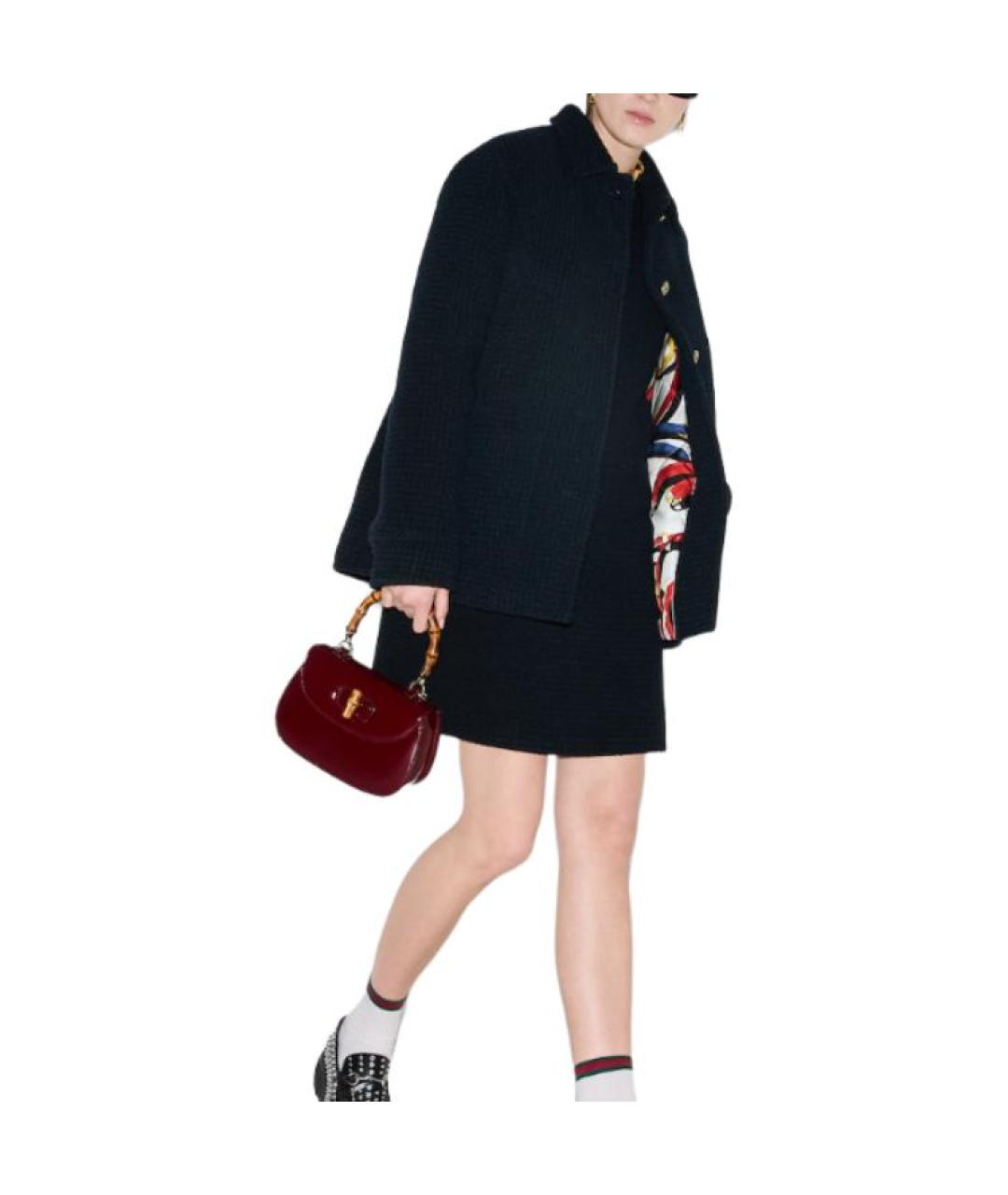 GUCCI Темно-синее шерстяное пальто, фото 5