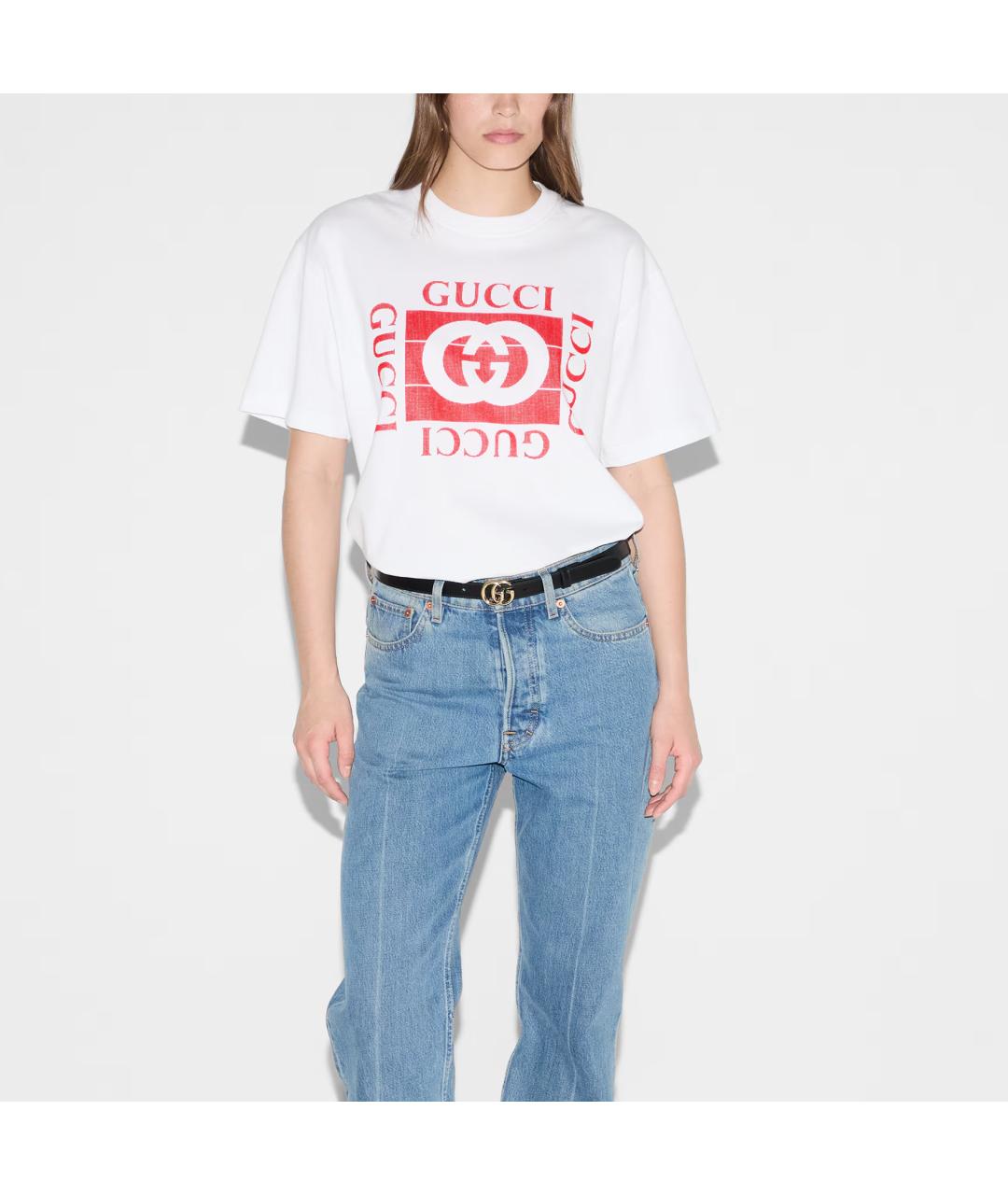 GUCCI Белая футболка, фото 4