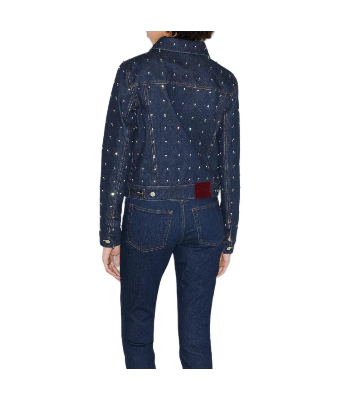 GUCCI Синяя деним куртка, фото 4