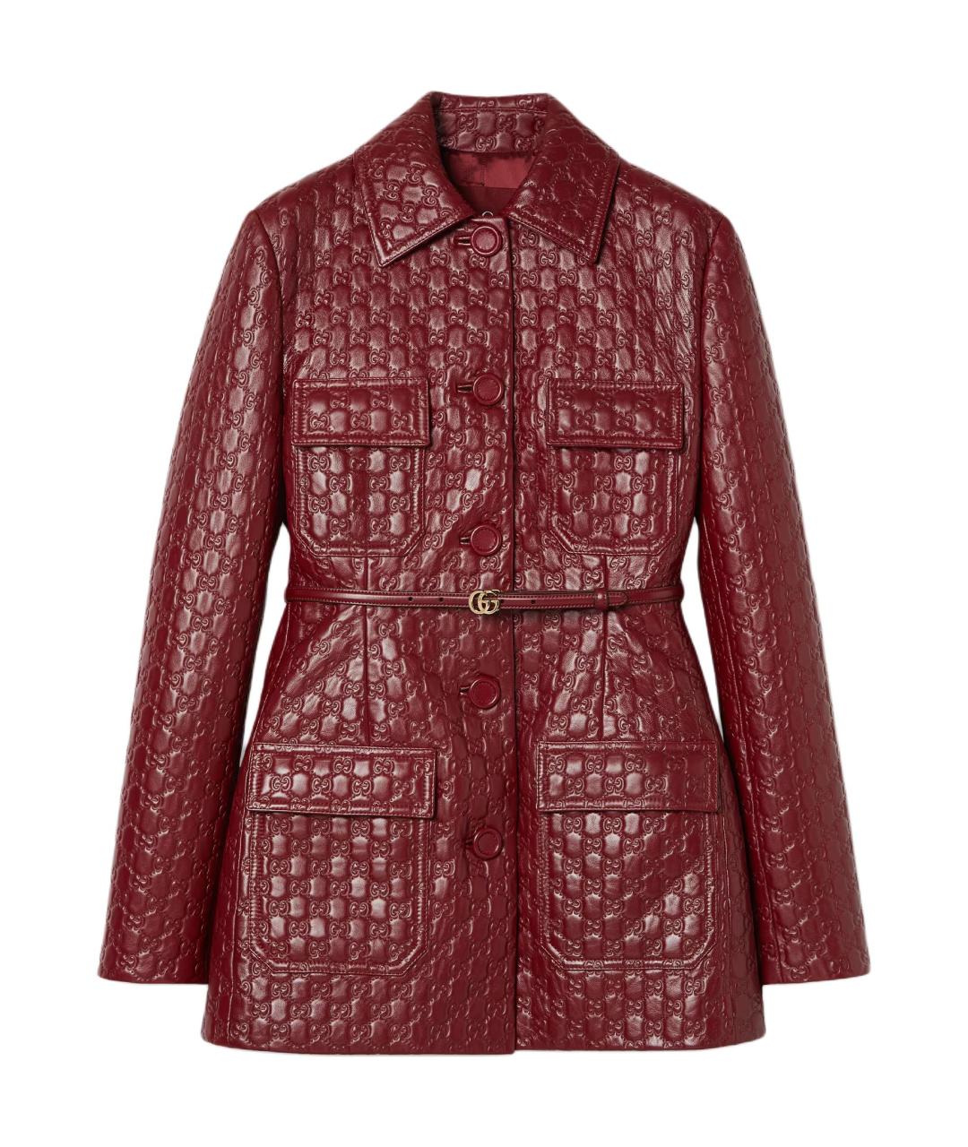 GUCCI Красная кожаная куртка, фото 1