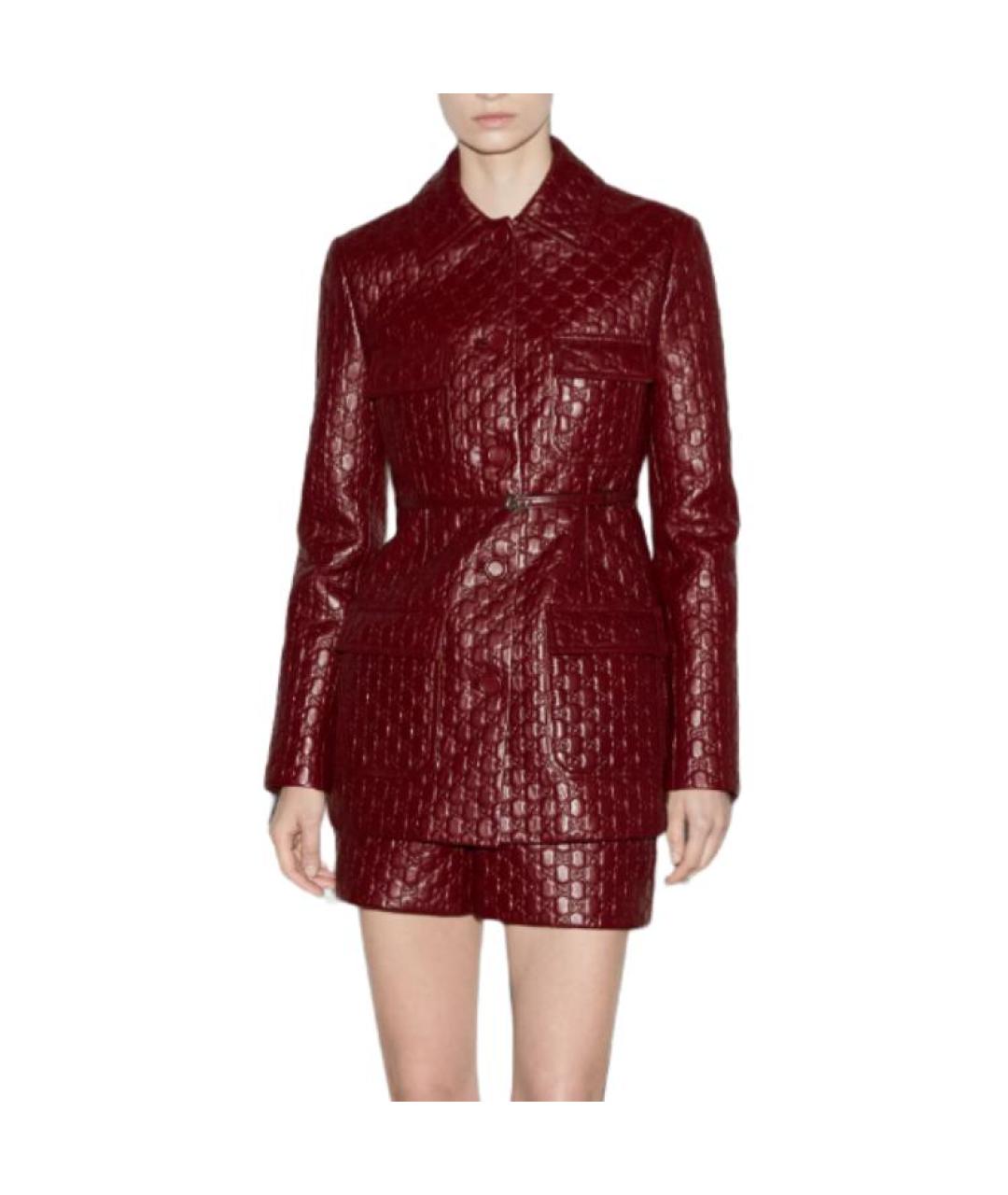 GUCCI Красная кожаная куртка, фото 4