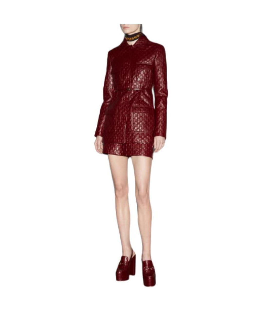 GUCCI Красная кожаная куртка, фото 2