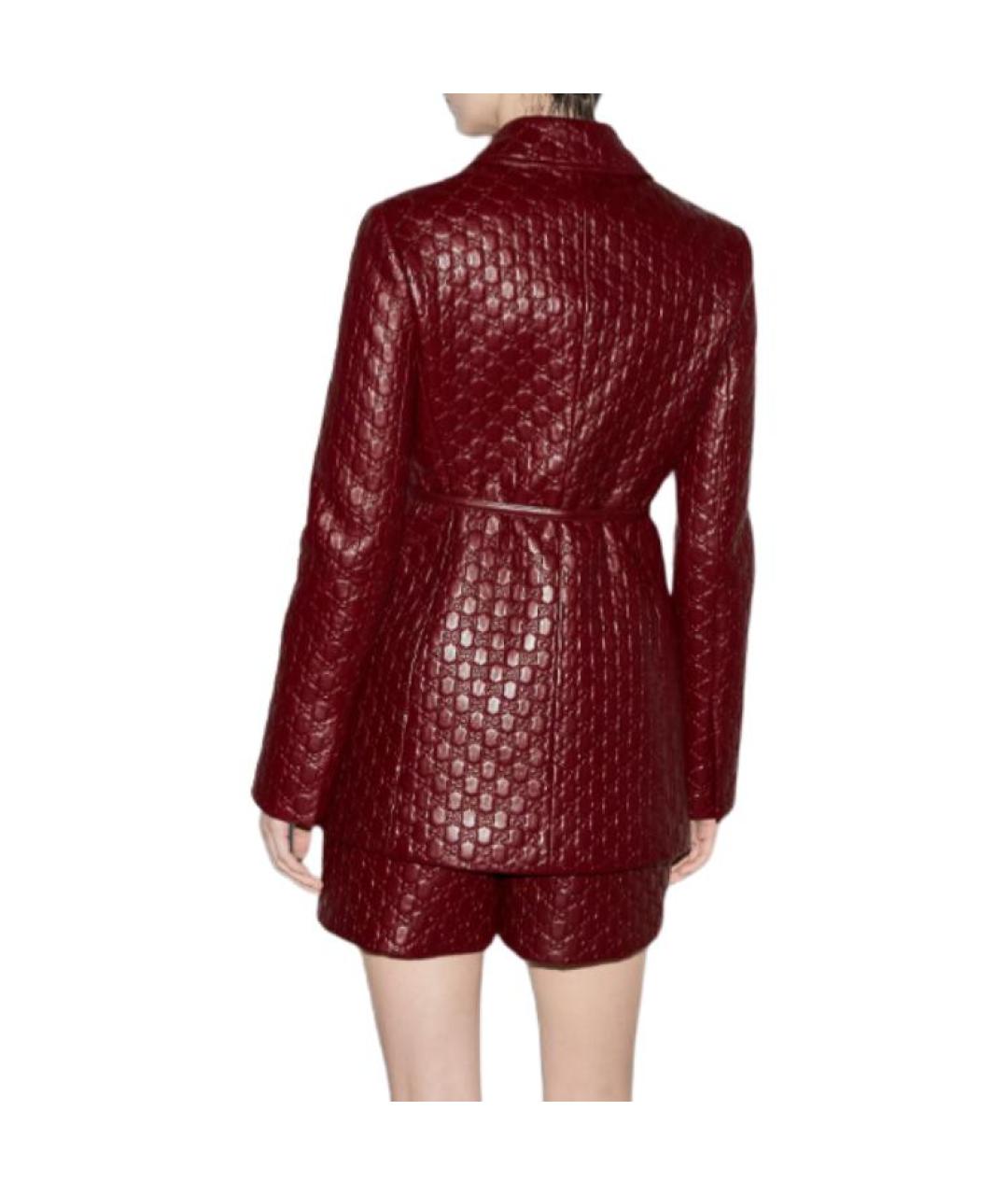GUCCI Красная кожаная куртка, фото 3
