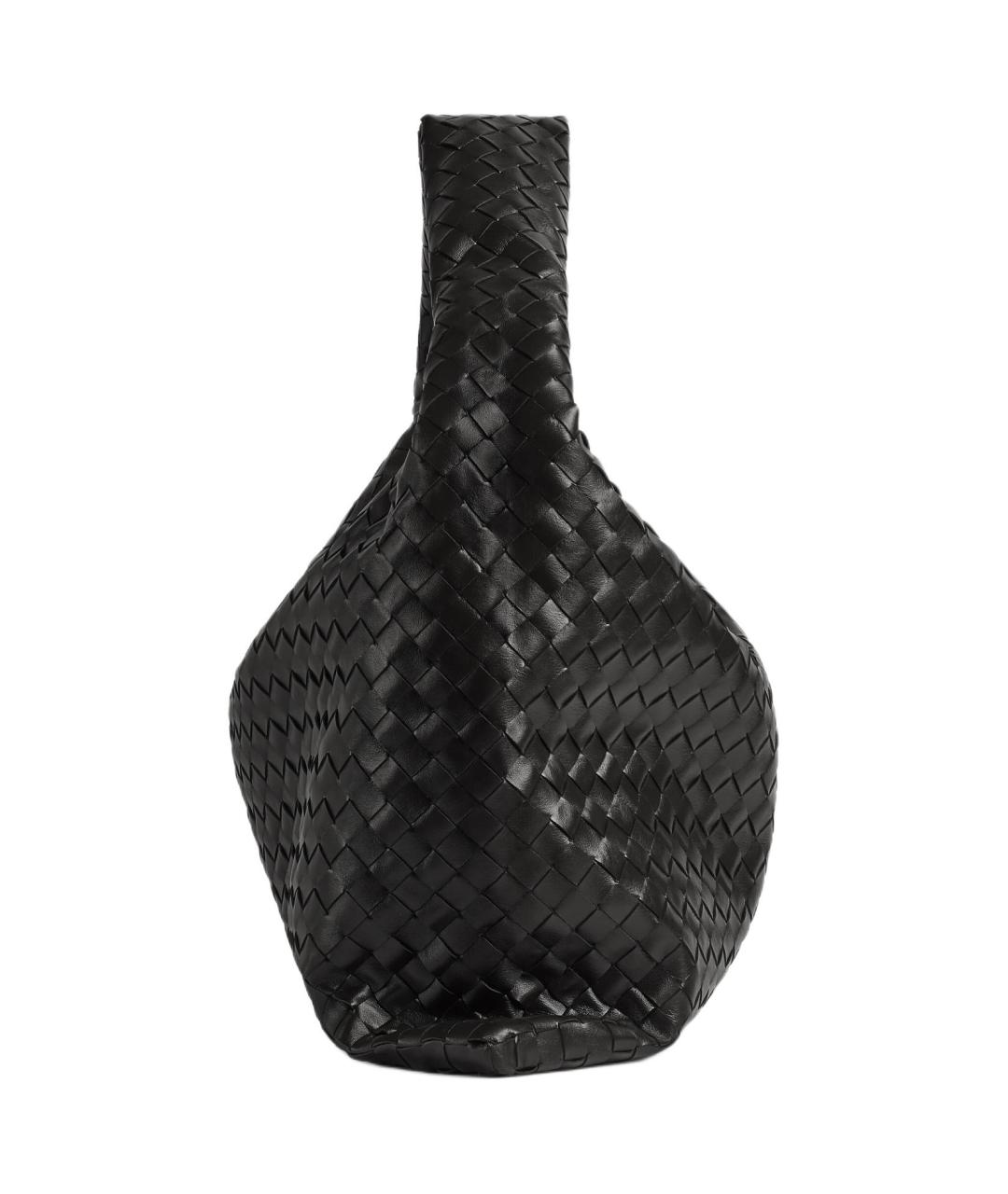 BOTTEGA VENETA Черная кожаная сумка через плечо, фото 2
