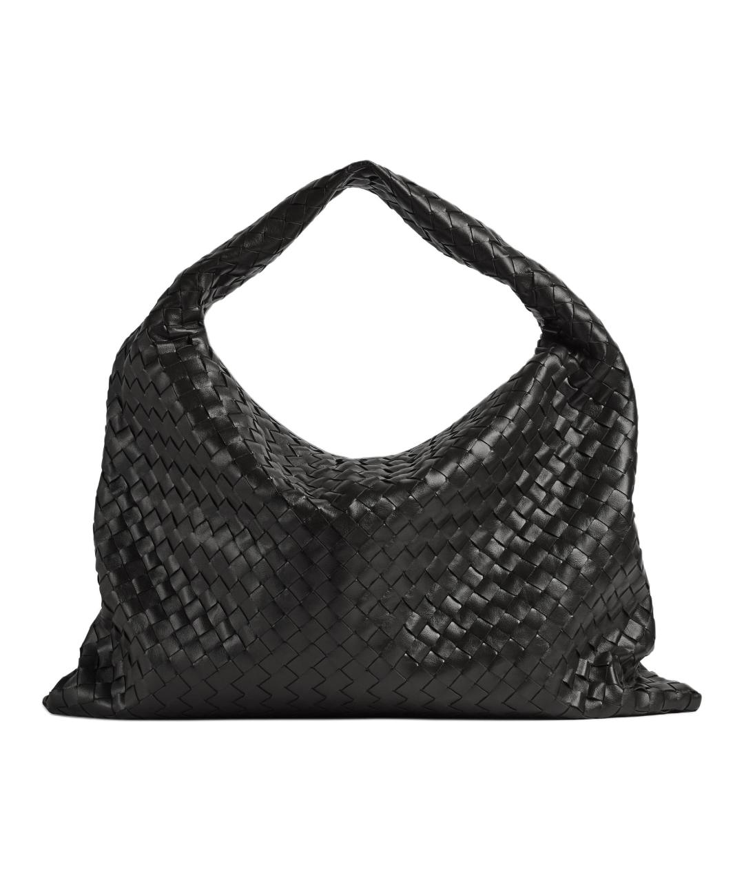 BOTTEGA VENETA Черная кожаная сумка через плечо, фото 3