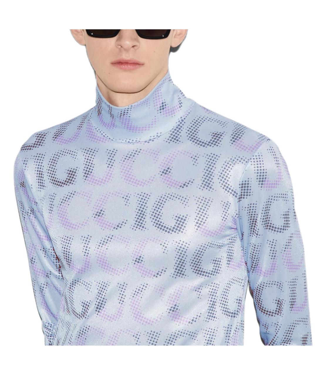 GUCCI Голубая водолазка, фото 5
