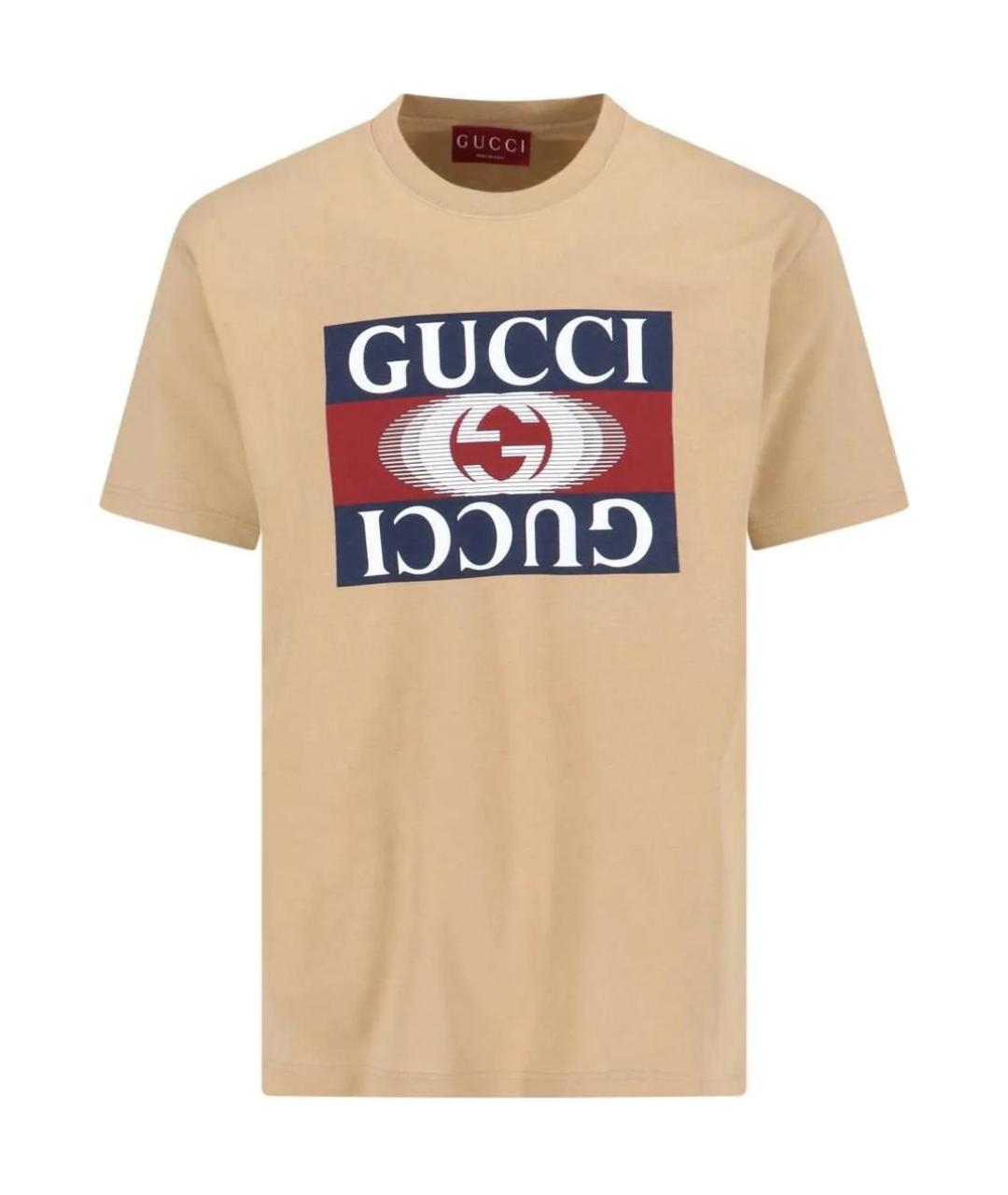 GUCCI Бежевая футболка, фото 1