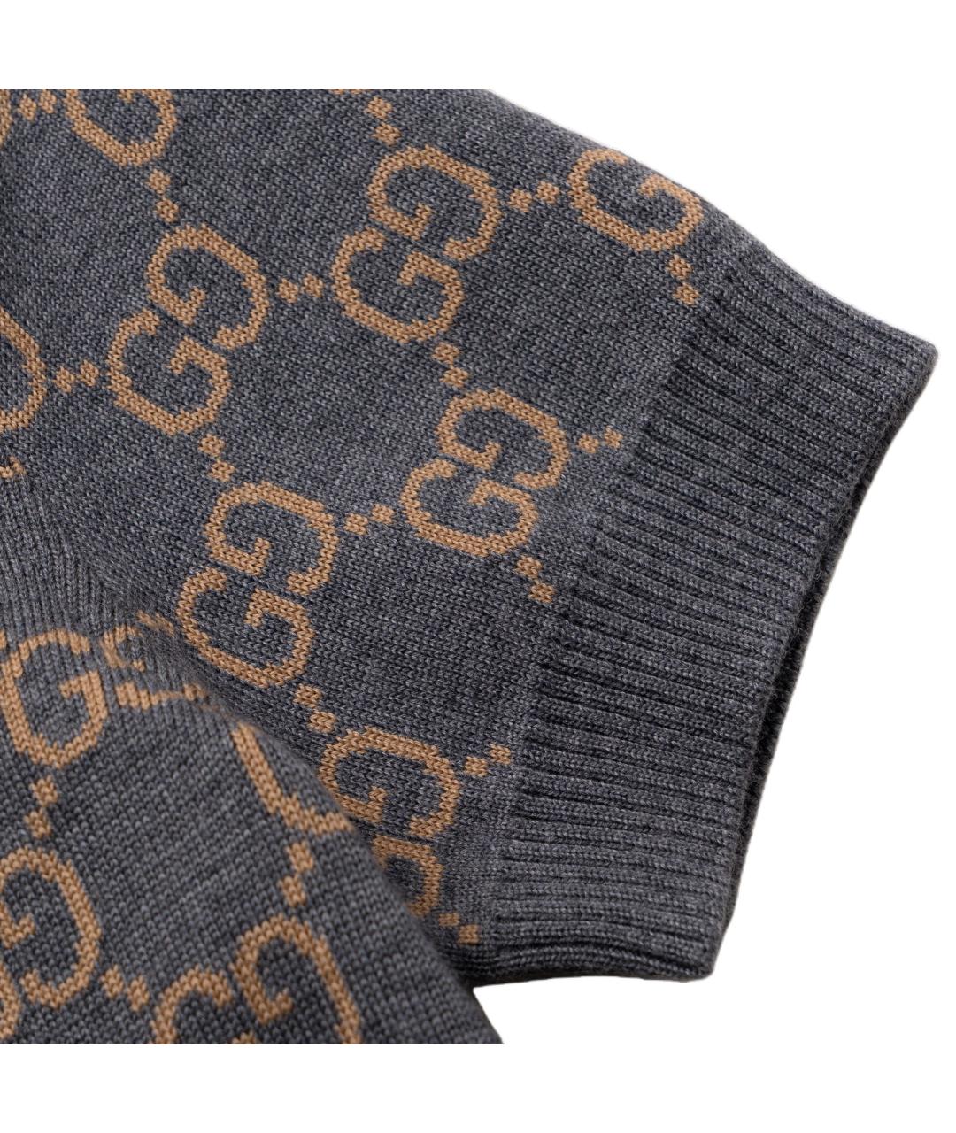 GUCCI Серый джемпер / свитер, фото 3