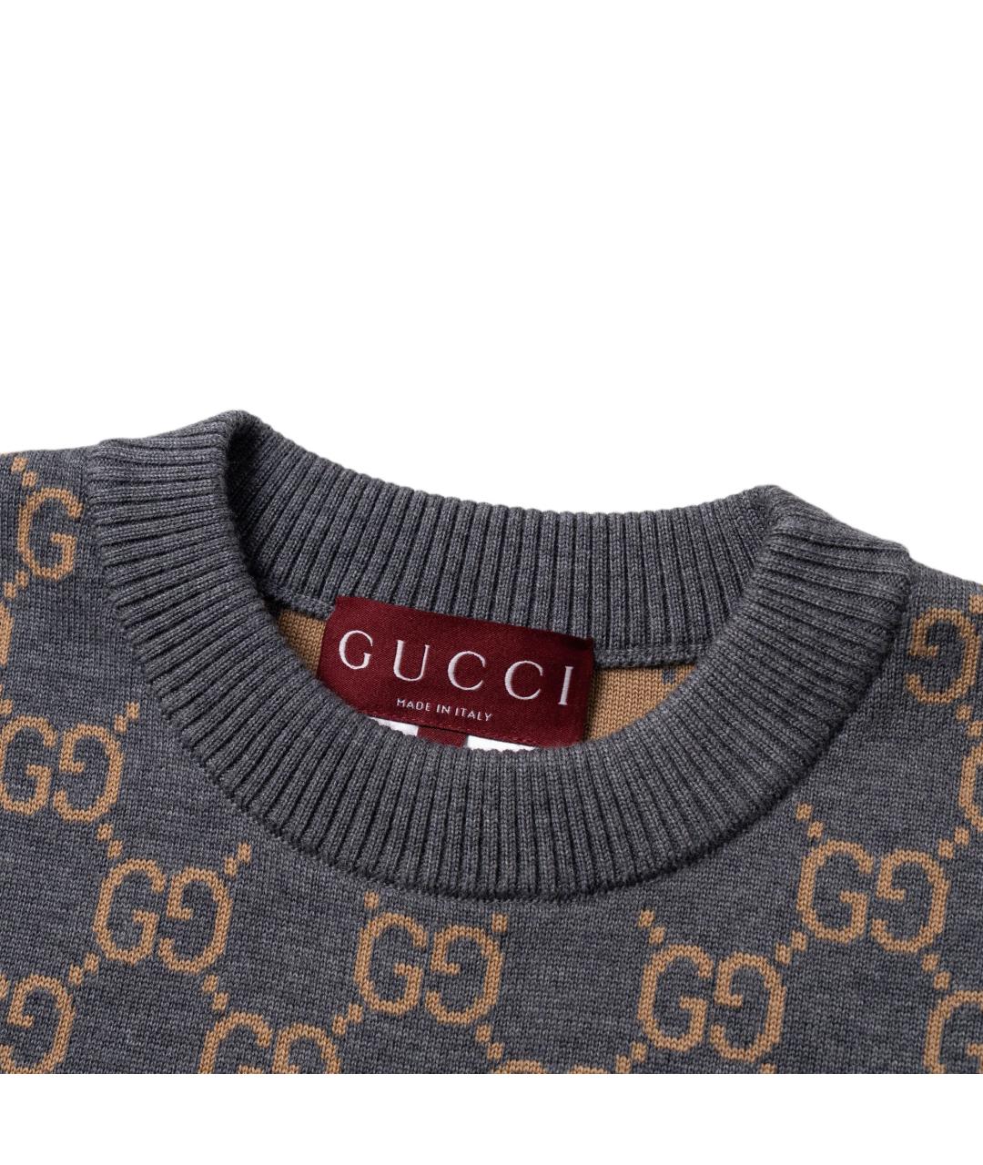 GUCCI Серый джемпер / свитер, фото 2